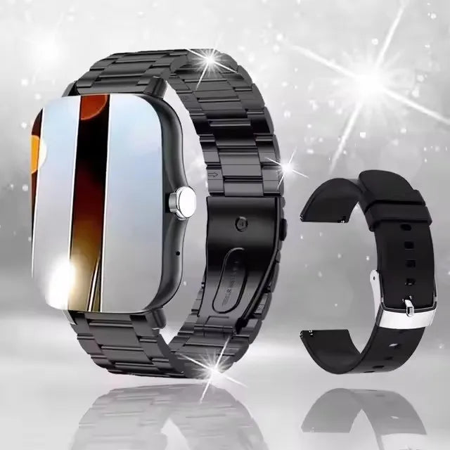 Smart Watch with Full Touch Screen, Call & Message Reminder, Music Control – Compatible with iPhone & Android