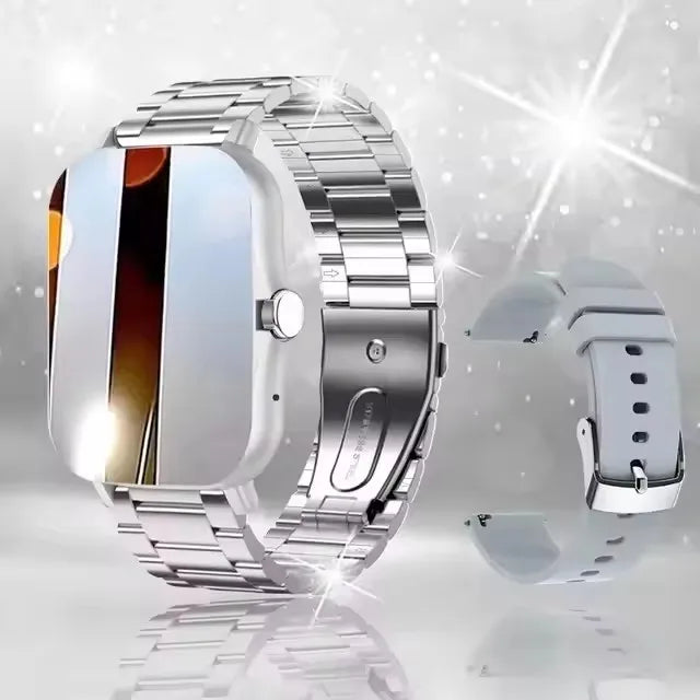 Smart Watch with Full Touch Screen, Call & Message Reminder, Music Control – Compatible with iPhone & Android