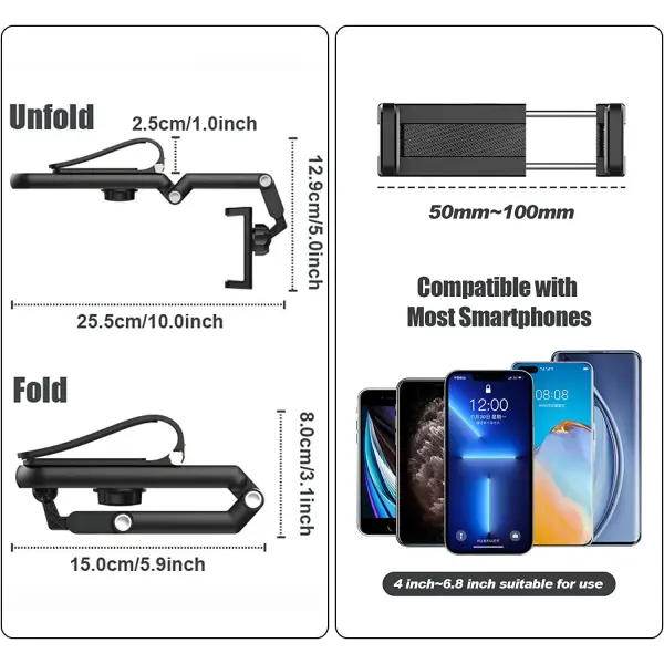 Sun Visor Phone Holder Black 360 Rotating Navigation Mount